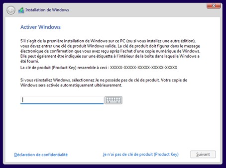 Réinstallation de Windows 10 ou 11